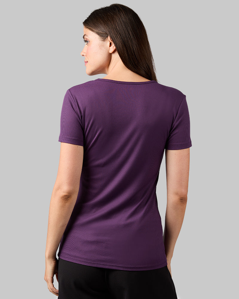 WOMEN'S SOFT RIB FITTED T-SHIRT