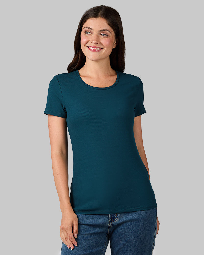 WOMEN'S SOFT RIB FITTED T-SHIRT
