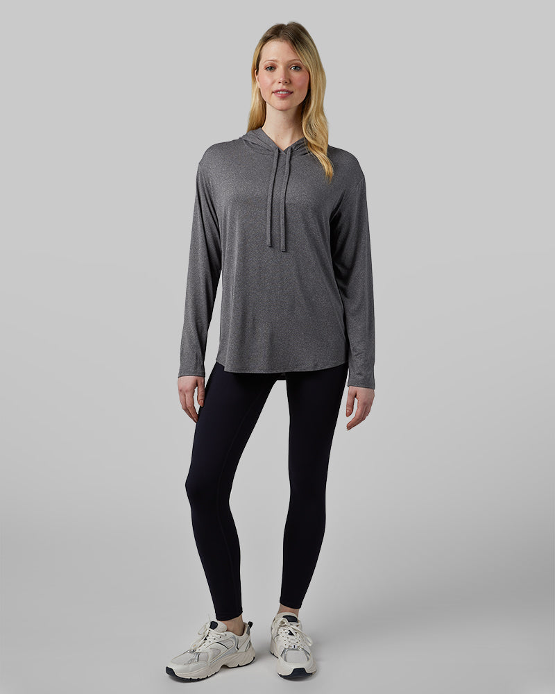 WOMEN'S COOL LONG SLEEVE HOODED T-SHIRT