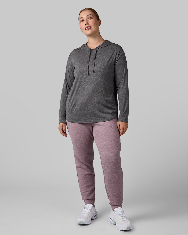 WOMEN'S COOL LONG SLEEVE HOODED T-SHIRT