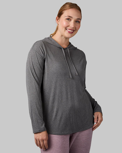 WOMEN'S COOL LONG SLEEVE HOODED T-SHIRT