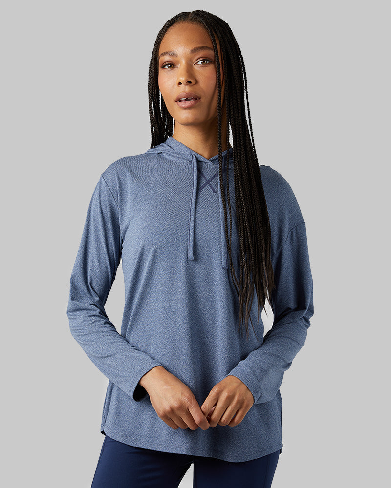 WOMEN'S COOL LONG SLEEVE HOODED T-SHIRT