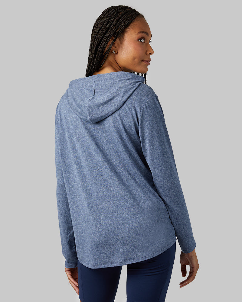 WOMEN'S COOL LONG SLEEVE HOODED T-SHIRT