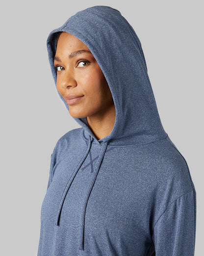 WOMEN'S COOL LONG SLEEVE HOODED T-SHIRT