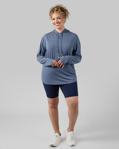 WOMEN'S COOL LONG SLEEVE HOODED T-SHIRT