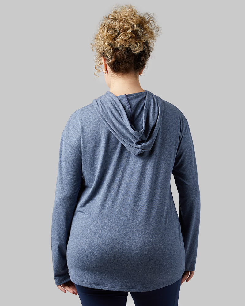 WOMEN'S COOL LONG SLEEVE HOODED T-SHIRT
