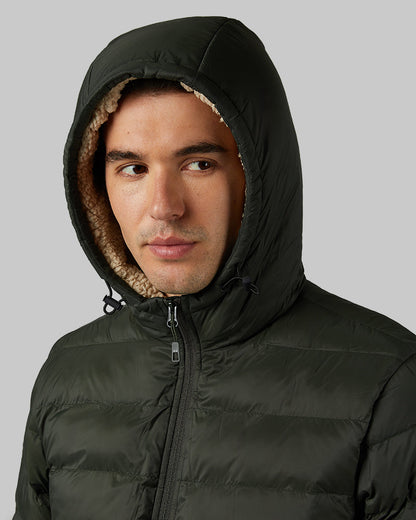 MEN'S HOODED SHERPA-LINED JACKET