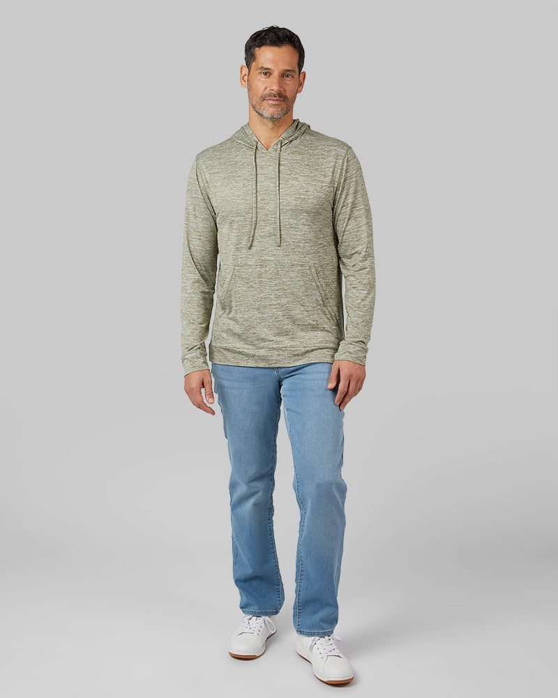 MEN'S COOL LONG SLEEVE HOODED T-SHIRT