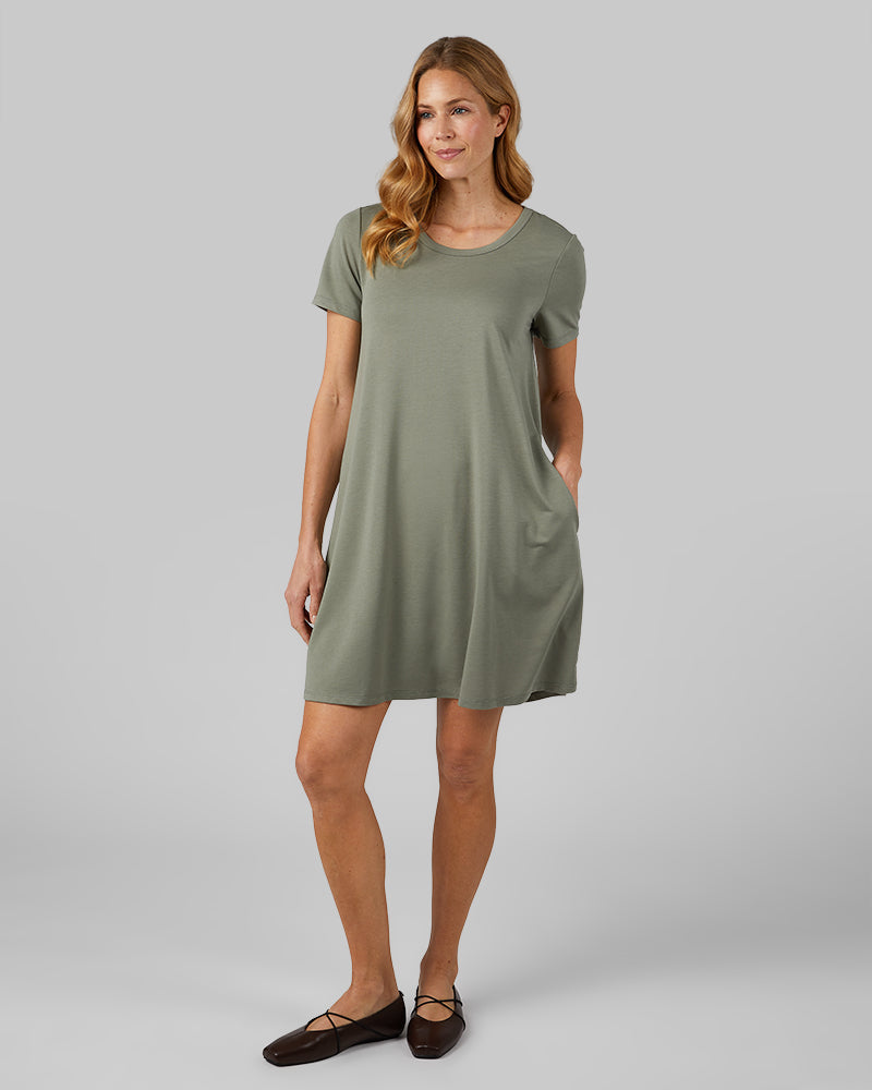 WOMEN'S SOFT KNIT POCKET DRESS