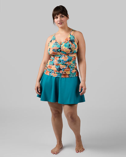 WOMEN'S FITTED RUCHED SWIM TANKINI