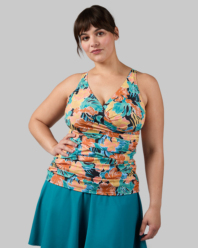 WOMEN'S FITTED RUCHED SWIM TANKINI