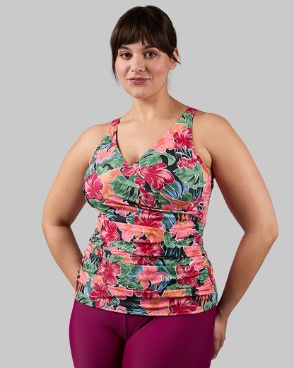 WOMEN'S FITTED RUCHED SWIM TANKINI