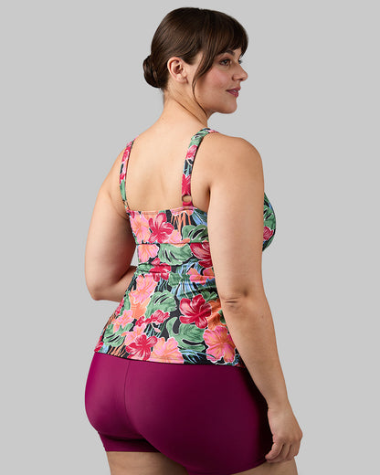 WOMEN'S FITTED RUCHED SWIM TANKINI