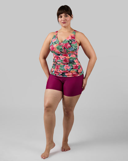 WOMEN'S FITTED RUCHED SWIM TANKINI