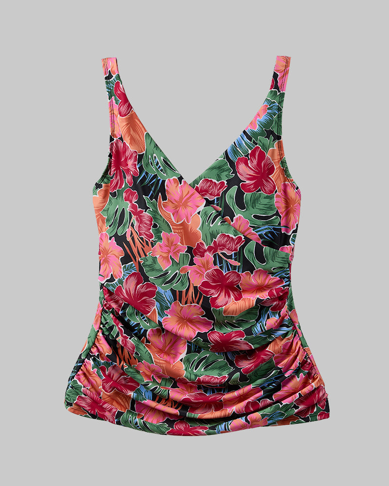 WOMEN'S FITTED RUCHED SWIM TANKINI