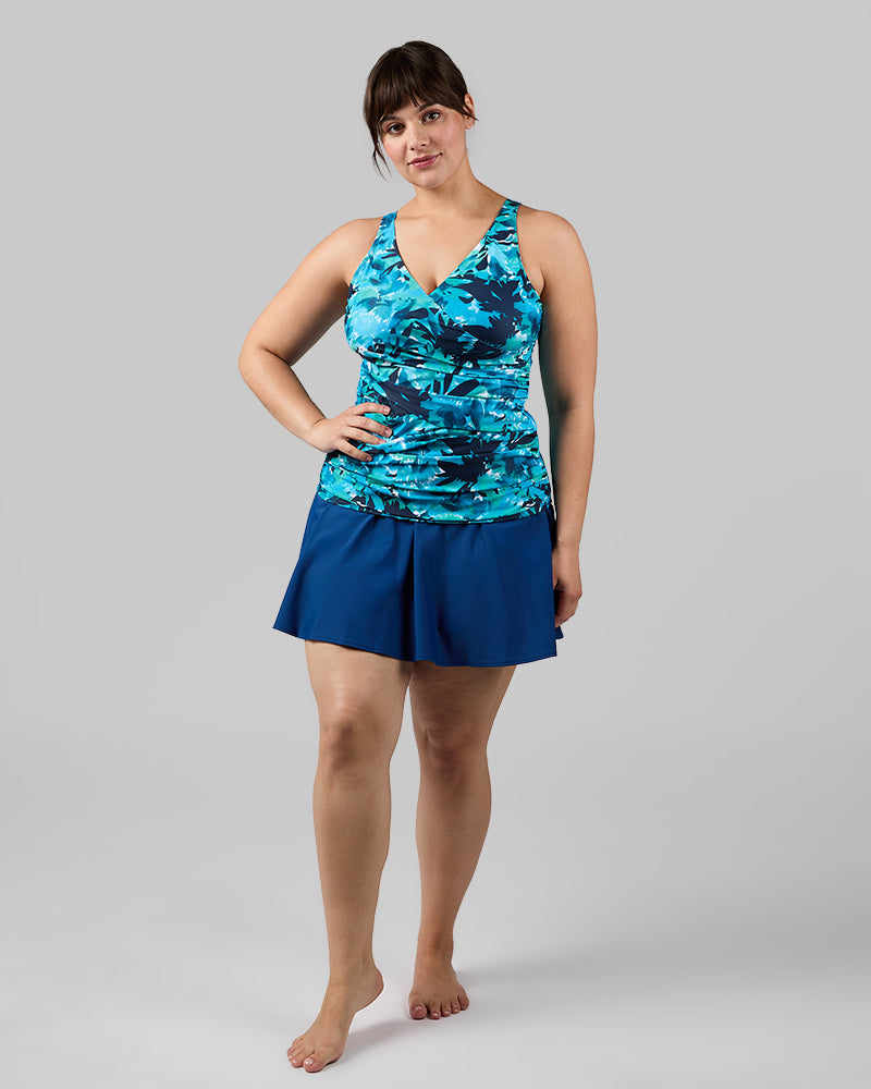WOMEN'S FITTED RUCHED SWIM TANKINI
