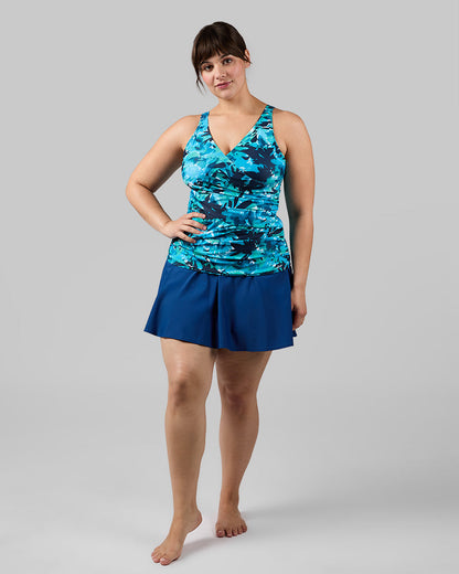 WOMEN'S FITTED RUCHED SWIM TANKINI