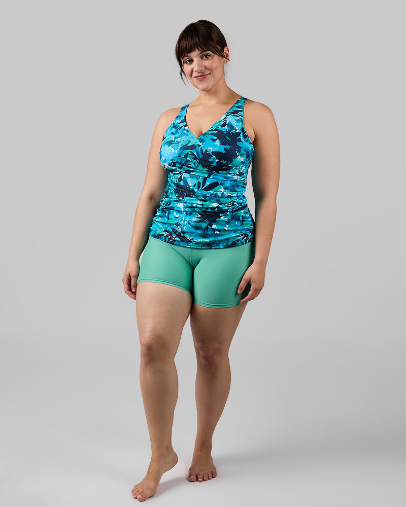WOMEN'S FITTED RUCHED SWIM TANKINI
