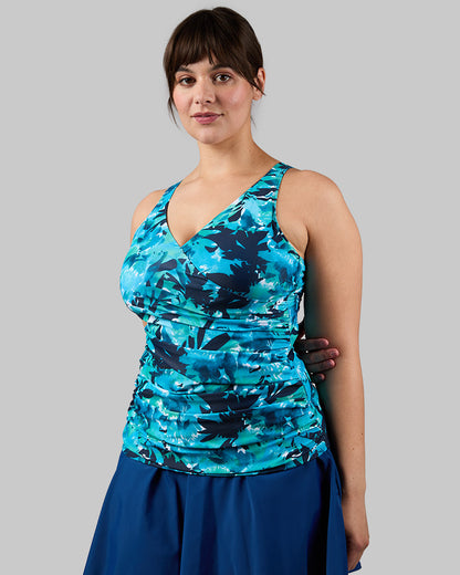 WOMEN'S FITTED RUCHED SWIM TANKINI