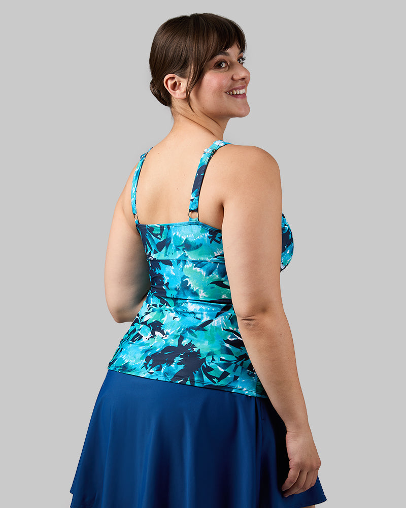 WOMEN'S FITTED RUCHED SWIM TANKINI