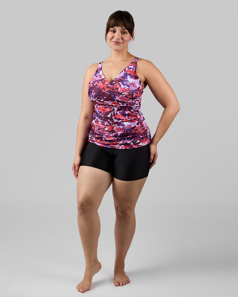 WOMEN'S FITTED RUCHED SWIM TANKINI