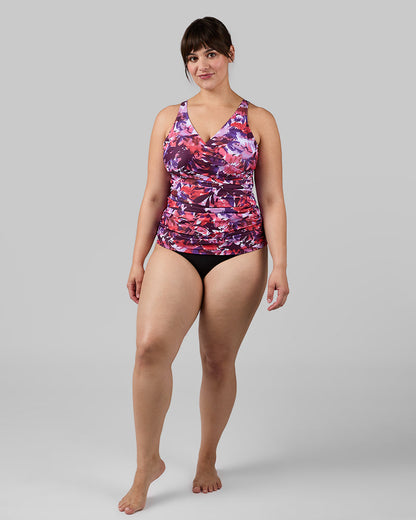 WOMEN'S FITTED RUCHED SWIM TANKINI