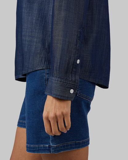 WOMEN'S CHAMBRAY LONG SLEEVE BUTTON-UP