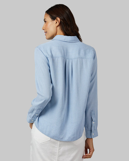 WOMEN'S CHAMBRAY LONG SLEEVE BUTTON-UP