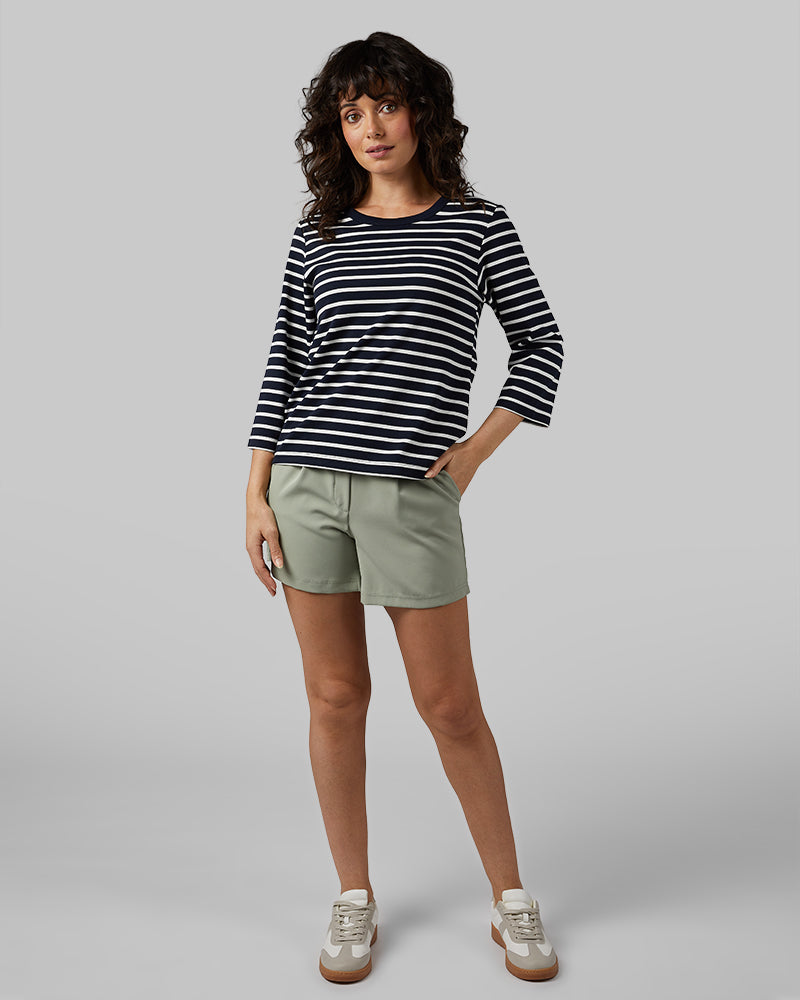 WOMEN'S LUXE KNIT 3/4 SLEEVE T-SHIRT