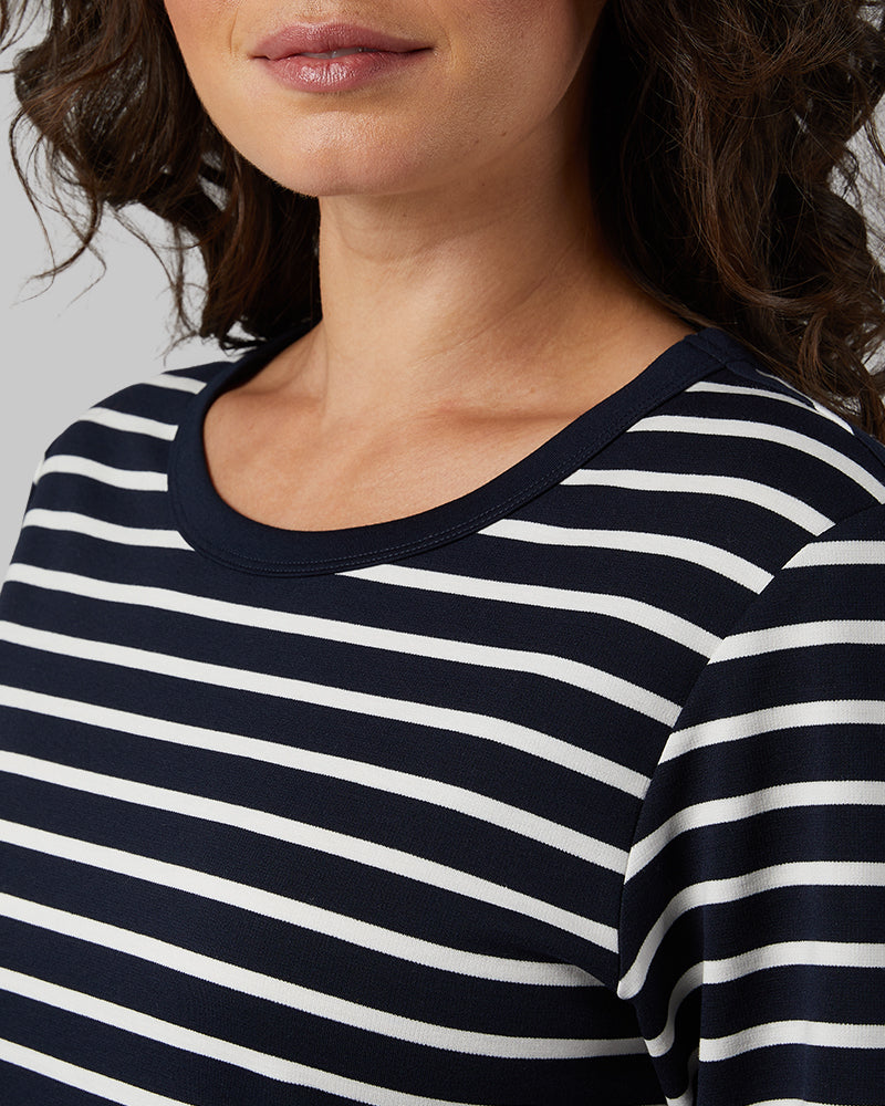 WOMEN'S LUXE KNIT 3/4 SLEEVE T-SHIRT
