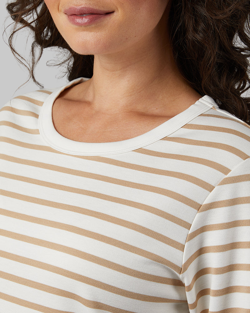 WOMEN'S LUXE KNIT 3/4 SLEEVE T-SHIRT