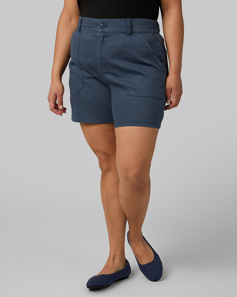 WOMEN'S MINI KNIT TWILL 5-INCH SHORT