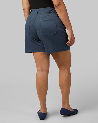 WOMEN'S MINI KNIT TWILL 5-INCH SHORT