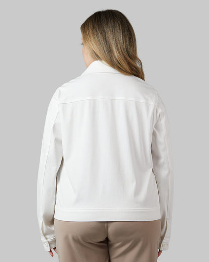 WOMEN'S MINI KNIT TWILL TRUCKER JACKET