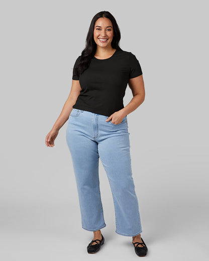 WOMEN'S SOFT RIB FITTED T-SHIRT