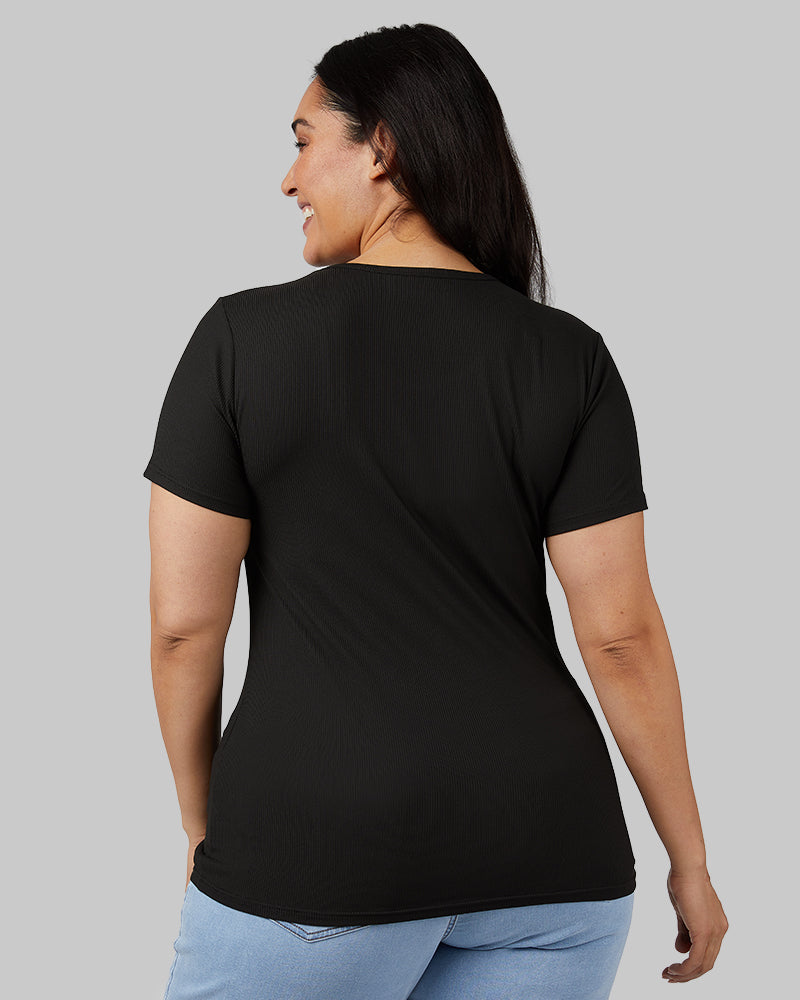 WOMEN'S SOFT RIB FITTED T-SHIRT