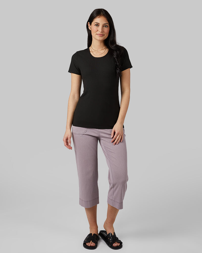 WOMEN'S SOFT RIB FITTED T-SHIRT