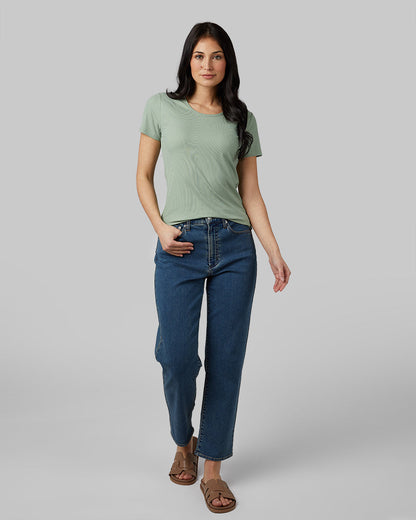 WOMEN'S SOFT RIB FITTED T-SHIRT