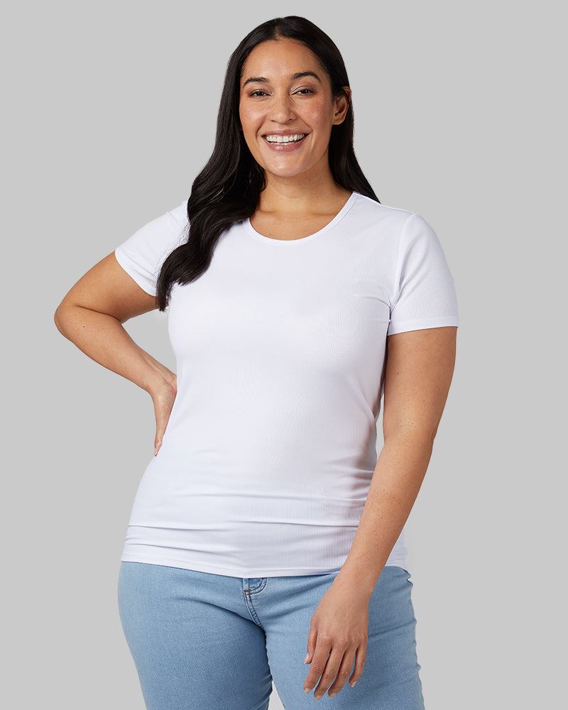 WOMEN'S SOFT RIB FITTED T-SHIRT