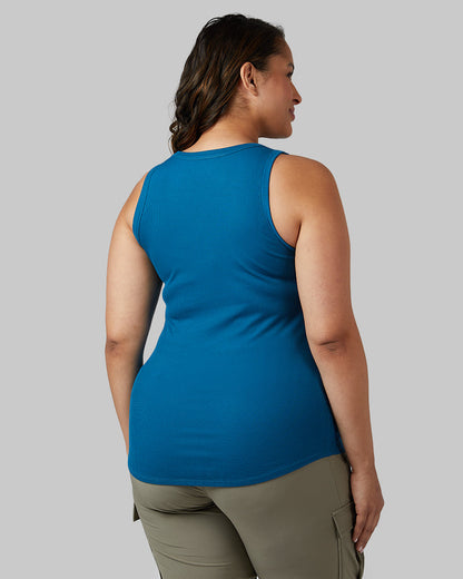 WOMEN'S SOFT RIB HIGH NECK TANK