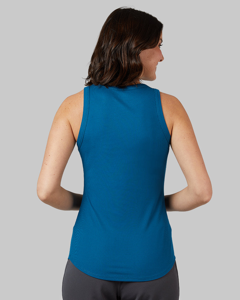 WOMEN'S SOFT RIB HIGH NECK TANK
