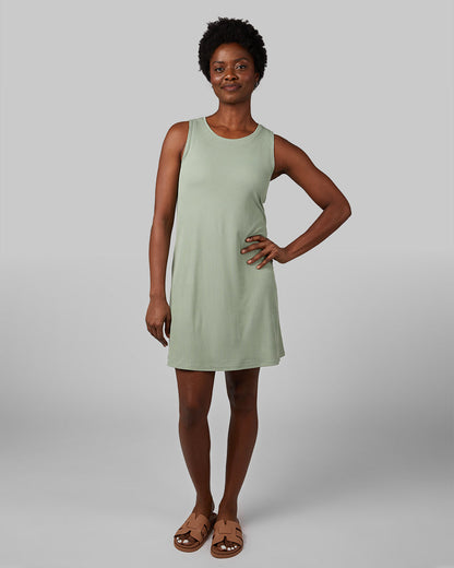 WOMEN'S SOFT RIB TANK SWING DRESS