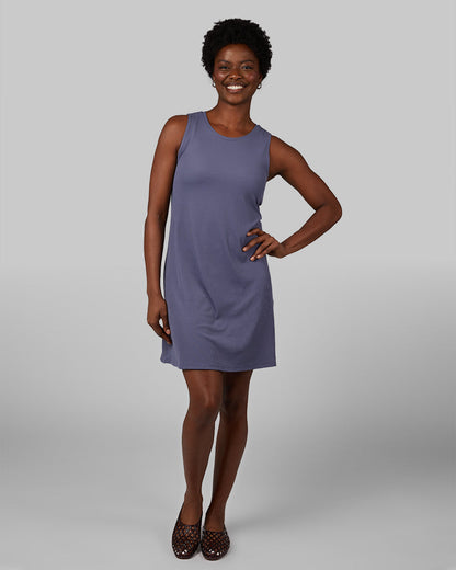 WOMEN'S SOFT RIB TANK SWING DRESS