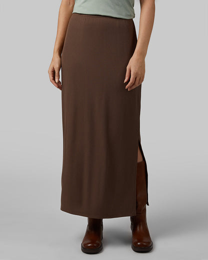 WOMEN'S SOFT RIB MAXI SKIRT