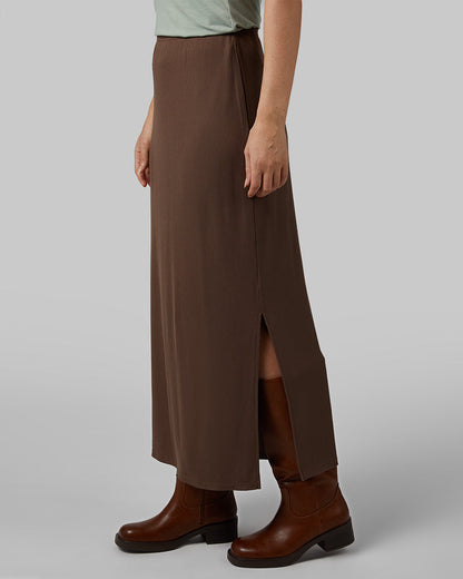 WOMEN'S SOFT RIB MAXI SKIRT