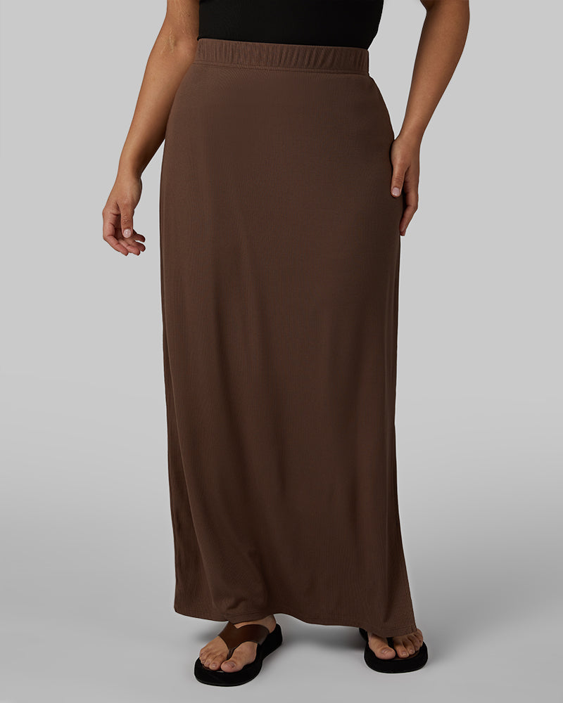 WOMEN'S SOFT RIB MAXI SKIRT