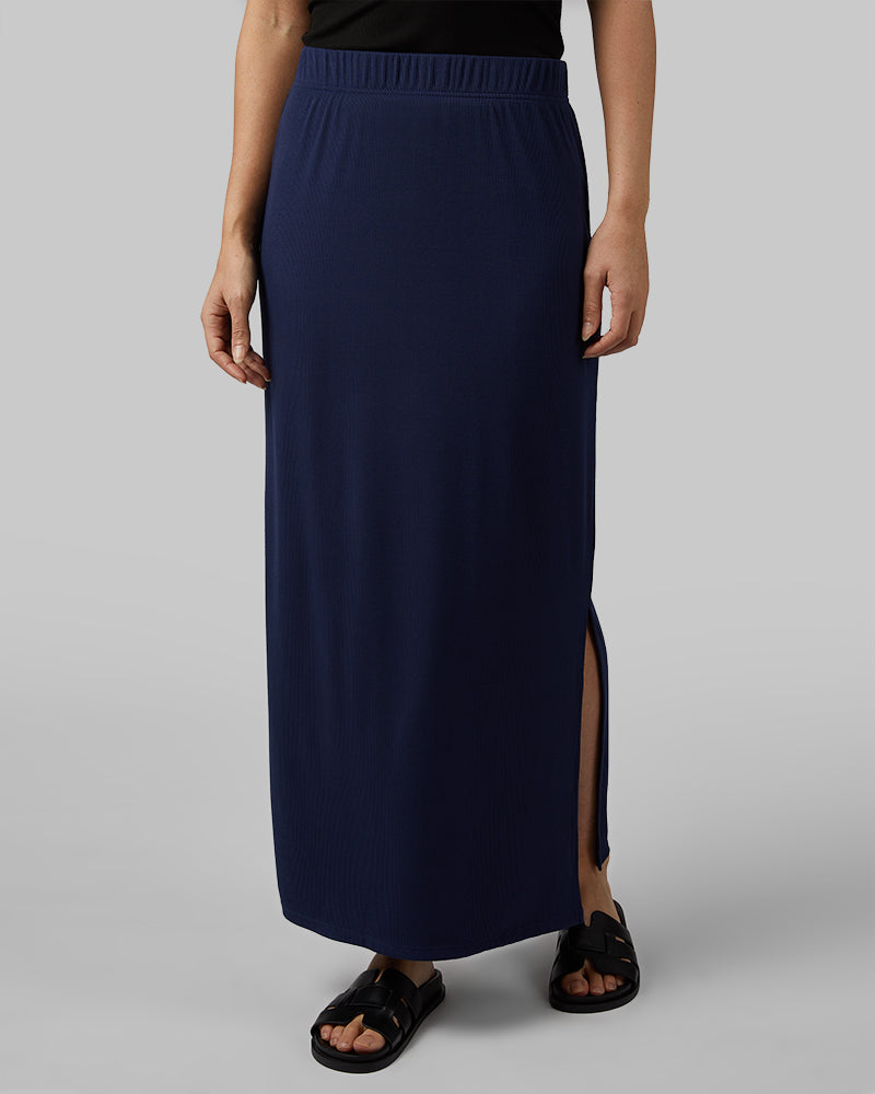 WOMEN'S SOFT RIB MAXI SKIRT