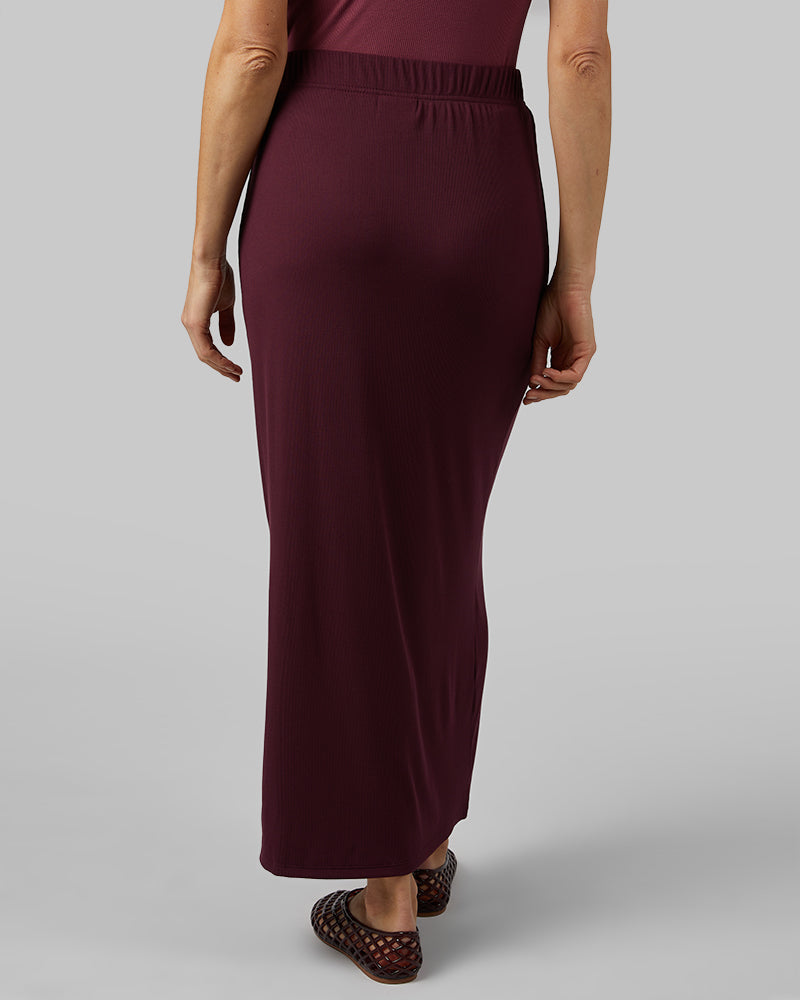 WOMEN'S SOFT RIB MAXI SKIRT