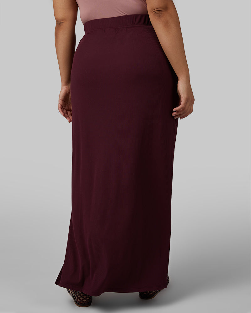 WOMEN'S SOFT RIB MAXI SKIRT