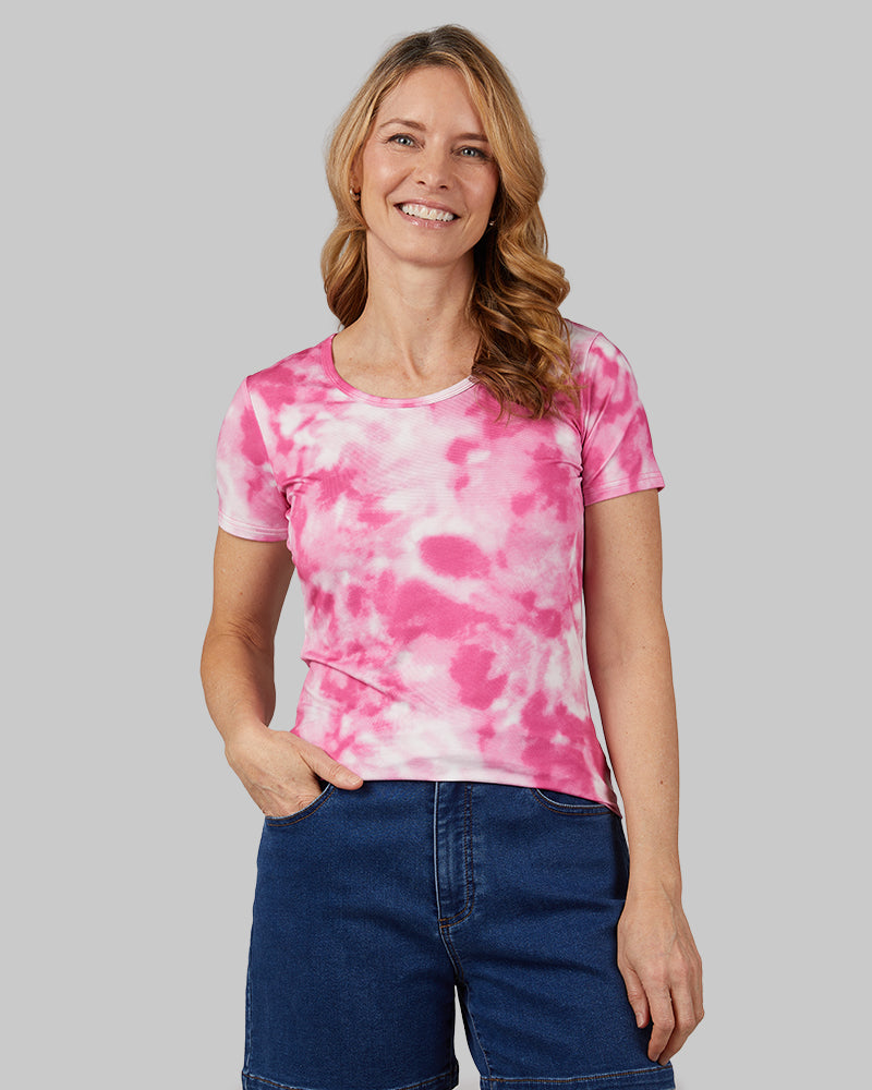 WOMEN'S COOL PRINTED FITTED T-SHIRT